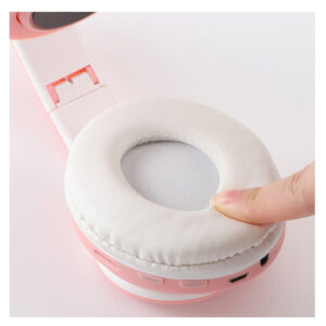 Ασύρματα Ακουστικά Bluetooth Γάτα LED Χρώματος Ροζ B39-Pink 3 b39pink4