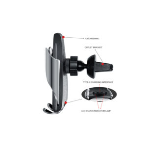 Βάση Κινητού για το Αυτοκίνητο με Κλιπ και Ασύρματη Φόρτιση S5-Sensor-G 4 vasi kinitou gia to aftokinito me klip kai asirmati fortisi S5 SPM S5 Sensor G 4