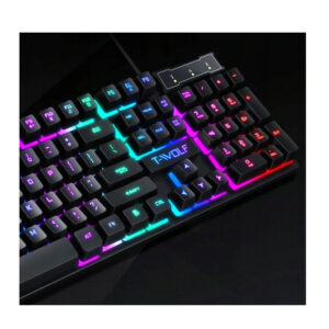 Σετ Gaming Ενσύρματο Πληκτρολόγιο και Ποντίκι USB με RGB LED Φωτισμό T-WOLF TF200 7 set gaming me ensirmato pliktrologio kai pontiki USB me RGB LED fotismo T WOLF SPM TF200 2