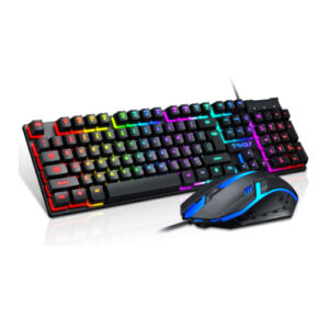 Σετ Gaming Ενσύρματο Πληκτρολόγιο και Ποντίκι USB με RGB LED Φωτισμό T-WOLF TF200 1 tf200 1
