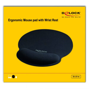 DELOCK Mousepad 12559 με στήριγμα καρπού, 252 x 227mm, μαύρο 4 12559 3