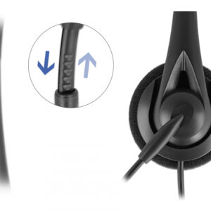 DELOCK headphones με μικρόφωνο 27179, stereo, USB, volume control, μαύρα 2 stereo