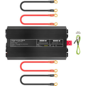 GOOBAY inverter αυτοκινήτου 58892, 12V σε 230V, 3000W, USB 2.1A 2 12V σε 230V