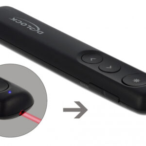 DELOCK Τηλεχειριστήριο παρουσιάσεων 64092 με laser, ασύρματο, έως 30m 2 ασύρματο