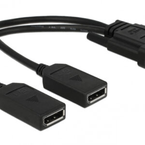 DELOCK αντάπτορας DMS-59 σε 2x DisplayPort 65354, 25cm, μαύρος 1 DELOCK αντάπτορας DMS-59 σε 2x DisplayPort 65354