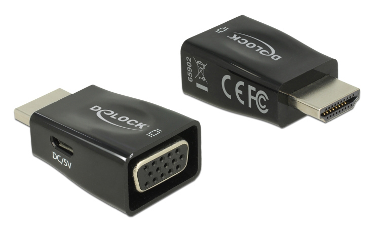 DELOCK αντάπτορας HDMI σε VGA 65902 DELOCK αντάπτορας HDMI σε VGA 65902