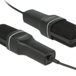 DELOCK Mικρόφωνο studio με pop φίλτρο & αντιανέμιο 66331, πυκνωτικό, USB 3 USB