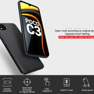 NILLKIN θήκη Super Frost Shield για Xiaomi Poco C3, μαύρη 2 μαύρη