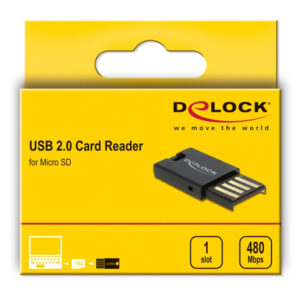 DELOCK USB card reader 91603 για κάρτες μνήμης micro SD, μαύρο 4 91603 3