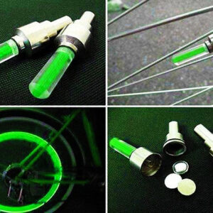 Καπάκι βαλβίδας ποδηλάτου AG304B, LED, 6.5cm, 2τμχ, πράσινο 3 AG304B 2