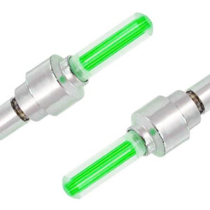 Καπάκι βαλβίδας ποδηλάτου AG304B, LED, 6.5cm, 2τμχ, πράσινο
