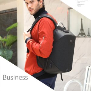 ARCTIC HUNTER τσάντα πλάτης B00208 με θήκη laptop 15.6", λουκέτο TSA, 24L, μαύρη 3 B00208 BK 2