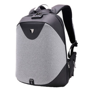 ARCTIC HUNTER τσάντα πλάτης B00208 με θήκη laptop 15.6", λουκέτο TSA, 24L, γκρι