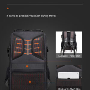 ARCTIC HUNTER τσάντα πλάτης B00387 με θήκη laptop 15.6", 26L, USB, μπλε 4 μπλε