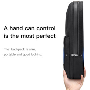 ARCTIC HUNTER τσάντα πλάτης B00410 με θήκη laptop 15.6", πτυσσόμενη, 21L, μαύρη 3 21L