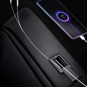 ARCTIC HUNTER τσάντα πλάτης B00423 με θήκη laptop 15.6, USB, 21L, μαύρη 4 μαύρη