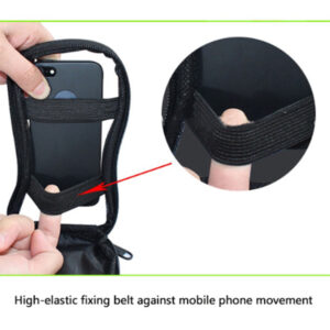 Tσαντάκι ποδηλάτου BIKE-0035, με θήκη κινητού, μαύρο-πράσινο 3 μαύρο-πράσινο