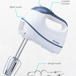 BRUNO Μίξερ χειρός, 6 ταχύτητες, 20cm αναδευτήρες & ζυμωτήρες, 300W 2 BRN 0014 1