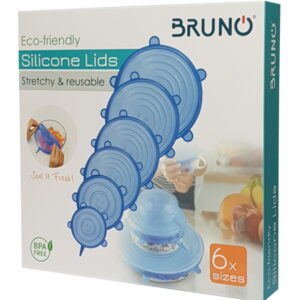 BRUNO σετ σιλικονούχων καπακιών για δοχεία τροφίμων BRN-0044, 6τμχ, μπλε 4 BRN 0044 3