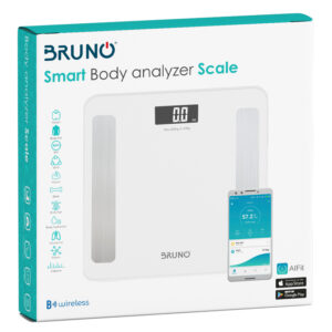 BRUNO Smart ψηφιακή ζυγαριά με λιπομετρητή BRN-0058, έως 180kg, λευκή 2 έως 180kg