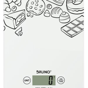 BRUNO ψηφιακή ζυγαριά κουζίνας BRN-0060, έως 5kg, λευκή 1 BRUNO ψηφιακή ζυγαριά κουζίνας BRN-0060