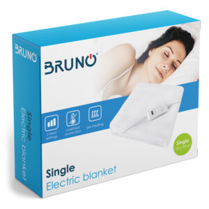 BRUNO ηλεκτρική κουβέρτα BRN-0064, μονή, 150x80cm, 60W, με χειριστήριο 3 150x80cm