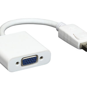 POWERTECH αντάπτορας DisplayPort σε VGA CAB-DP006, 0.20m, λευκός