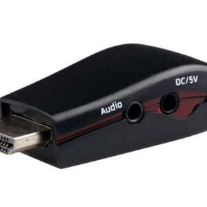 POWERTECH αντάπτορας HDMI 19pin σε VGA CAB-H076, audio jack, USB power