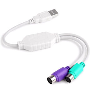 POWERTECH καλώδιο USB σε 2x PS2 θηλυκό CAB-U047, 0.20m, λευκό