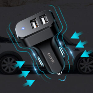 USAMS φορτιστής αυτοκινήτου C13, 2x USB, 2.1A, μαύρος 3 2.1A
