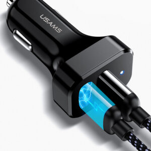 USAMS φορτιστής αυτοκινήτου C13, 2x USB, 2.1A, μαύρος 4 μαύρος