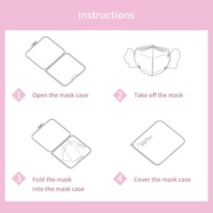 Αντιβακτηριδιακή θήκη για μάσκα CLN-0037, αδιάβροχη, ροζ 2 αδιάβροχη