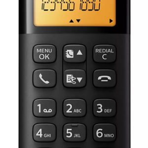 PHILIPS ασύρματο τηλέφωνο D1601B/34, με ελληνικό μενού, μαύρο 2 με ελληνικό μενού