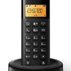 PHILIPS ασύρματο τηλέφωνο D1601B/34, με ελληνικό μενού, μαύρο 3 μαύρο