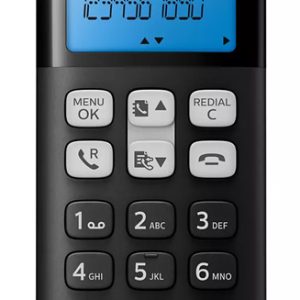 PHILIPS ασύρματο τηλέφωνο D1611B/34, με ελληνικό μενού, μαύρο 2 με ελληνικό μενού