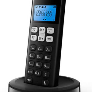 PHILIPS ασύρματο τηλέφωνο D1611B/34, με ελληνικό μενού, μαύρο 1 PHILIPS ασύρματο τηλέφωνο D1611B/34