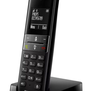 PHILIPS ασύρματο τηλέφωνο D4701B/34, με ελληνικό μενού, μαύρο 1 PHILIPS ασύρματο τηλέφωνο D4701B/34