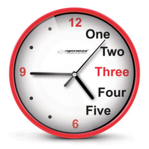 ESPERANZA Ρολόι τοίχου Prague EHC014R, 20cm, κόκκινο