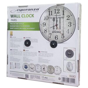 ESPERANZA Ρολόι τοίχου Paris EHC018P, 30cm 2 EHC018P 1