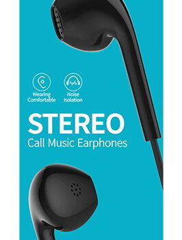 CELEBRAT earphones με μικρόφωνο G12, 3.5mm σύνδεση, Φ14.2mm, 1.2m, μαύρο 4 1.2m