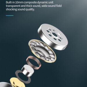 CELEBRAT earphones με μικρόφωνο G13, 3.5mm σύνδεση, Φ10mm, 1.2m, μαύρο 3 Φ10mm