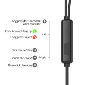 CELEBRAT earphones με μικρόφωνο G13, 3.5mm σύνδεση, Φ10mm, 1.2m, μαύρο 4 1.2m