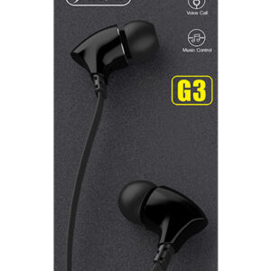CELEBRAT earphones με μικρόφωνο G3, 3.5mm σύνδεση, Φ10mm, 1.2m, μαύρα 4 G3 BK 3