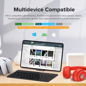 TECLAST ασύρματο πληκτρολόγιο K10, Bluetooth, 25x15cm, μαύρο 2 Bluetooth