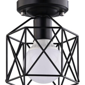 POWERTECH φωτιστικό οροφής HLL-0001, E27, Φ14, μεταλλικό, μαύρο 3 Φ14