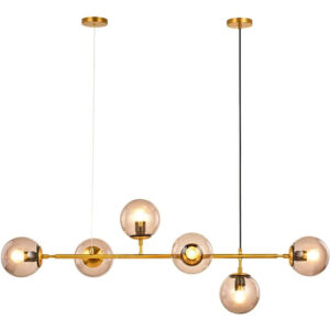 POWERTECH πολύφωτο φωτιστικό οροφής HLL-0024, 6x E27, μεταλλικό, χρυσό 1 POWERTECH πολύφωτο φωτιστικό οροφής HLL-0024