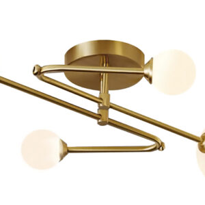 POWERTECH φωτιστικό οροφής HLL-0077, 4x E27, 108x50cm, μεταλλικό, χρυσό 1 POWERTECH φωτιστικό οροφής HLL-0077