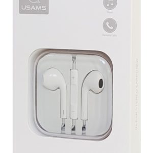 USAMS earphones με μικρόφωνο EP-22, 3.5mm σύνδεση, Φ14mm, 1.2m, λευκά 4 1.2m