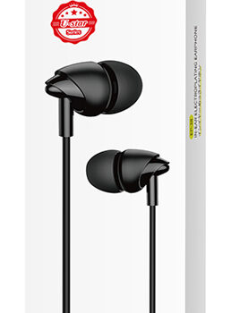 USAMS earphones με μικρόφωνο EP-39, 3.5mm σύνδεση, Φ10mm, 1.2m, μαύρα 3 Φ10mm