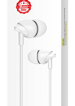 USAMS earphones με μικρόφωνο EP-39, 3.5mm σύνδεση, Φ10mm, 1.2m, λευκά 3 Φ10mm